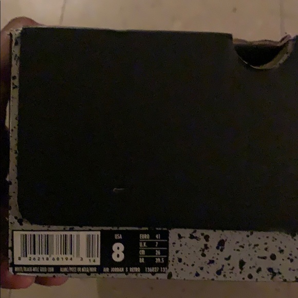 JORDAN 5 WHITE N GOLD WORN A FEW TIMES - Picture 4 of 4